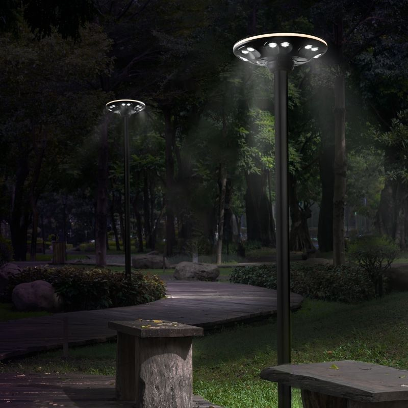 Lampa parkowa VIDEX LED solarna IP54 z czujnikiem ruchu 1400lm LiFePO4  