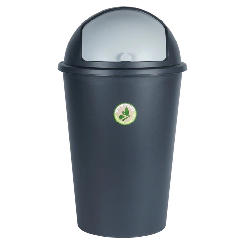 Kosz na śmieci plastikowy czarny 50 l