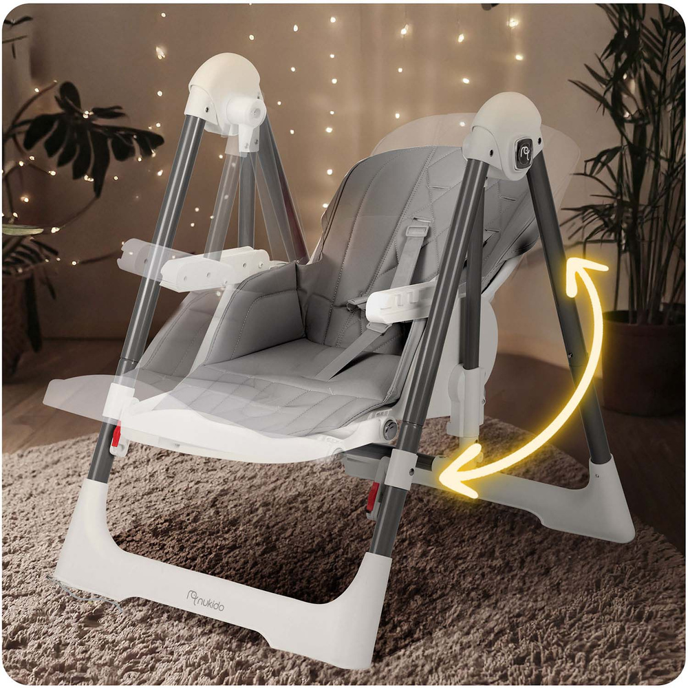 Krzesełko do karmienia Elite szare