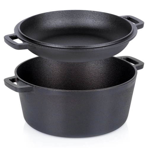 Garnek z pokrywką żeliwny 2w1 CAST LINE 26 cm, 4,5 l / 1,6 l