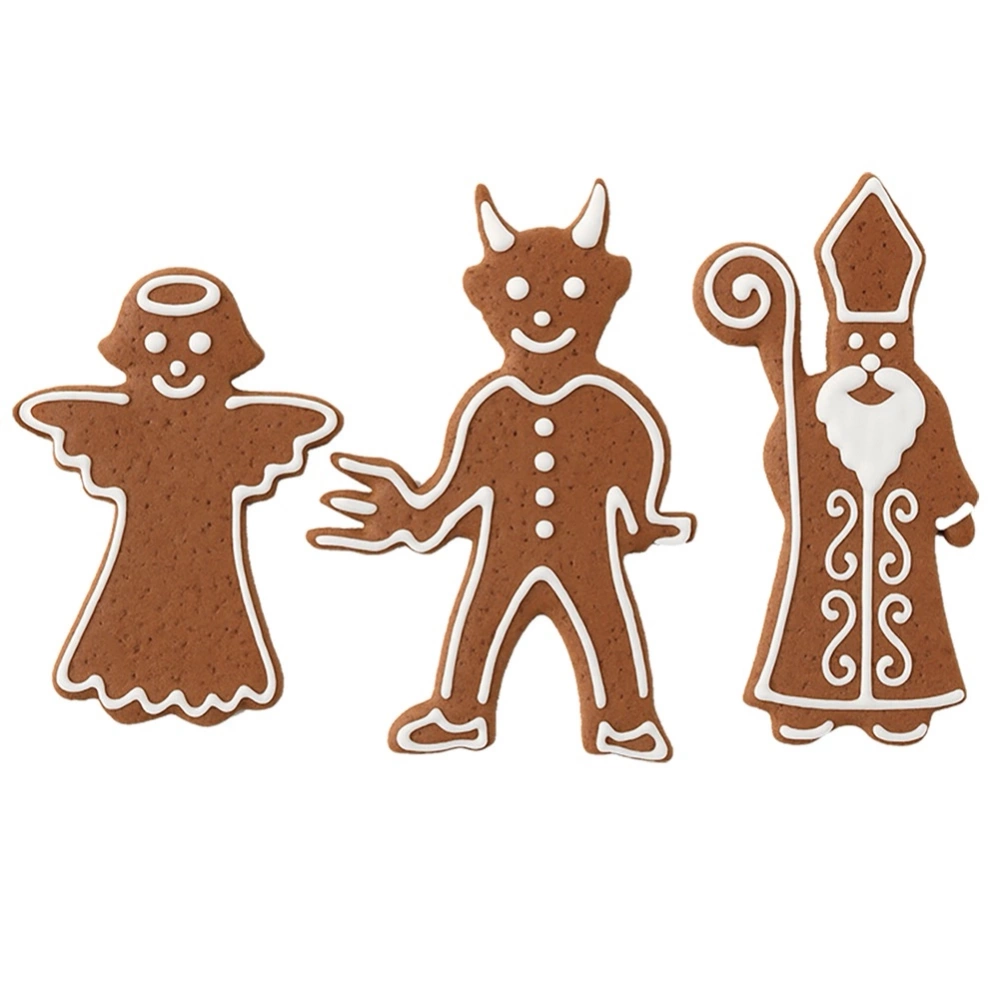 Wykrawacze do ciastek stalowy diabeł Mikołaj anioł 3 szt.