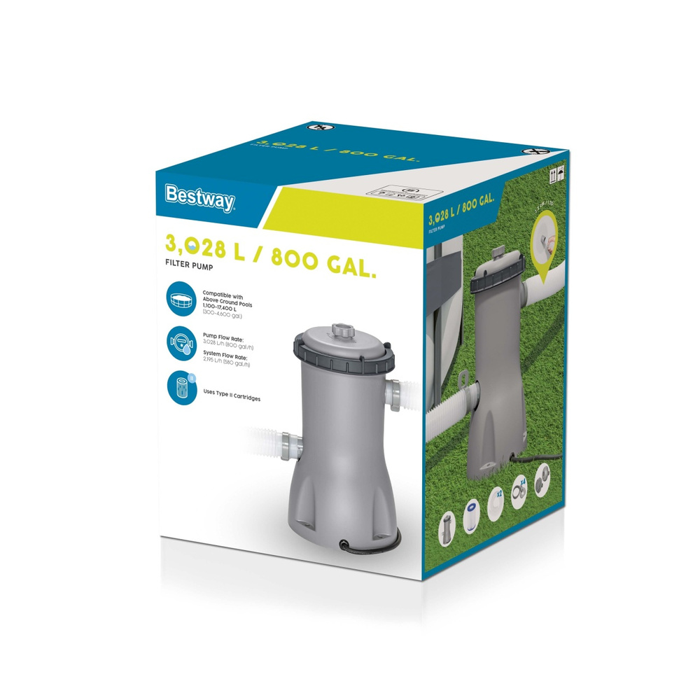 Filtrująca Pompa basenowa 3028l/h BESTWAY + Wymienny filtr II