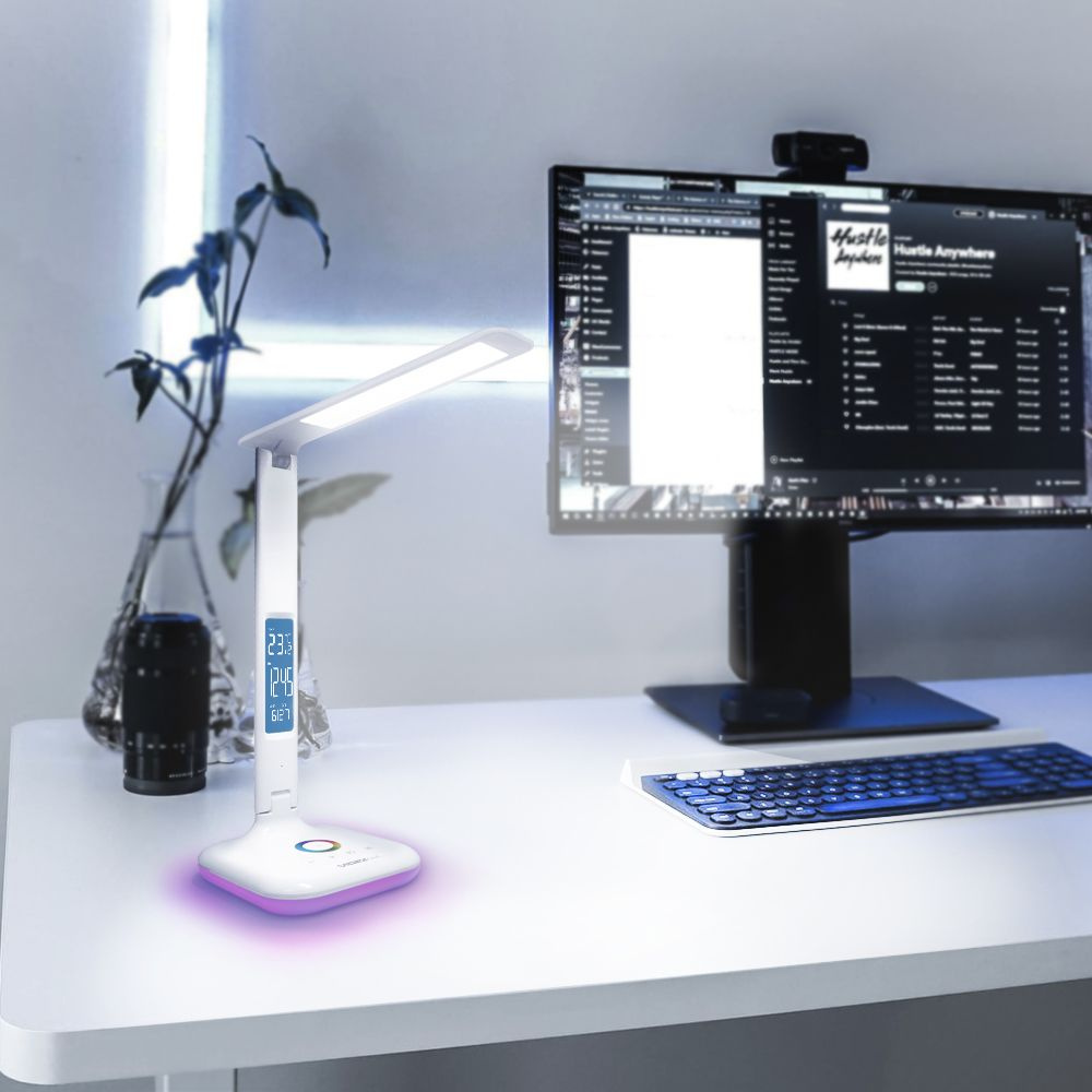Lampa biurkowa LED ściemnialna VIDEX LAMPA BIURKOWA NAIROB BIAŁA