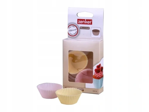 Foremki silikonowe do muffinek 3 cm, 8 kolorów, odporne do 180°C, Zenker