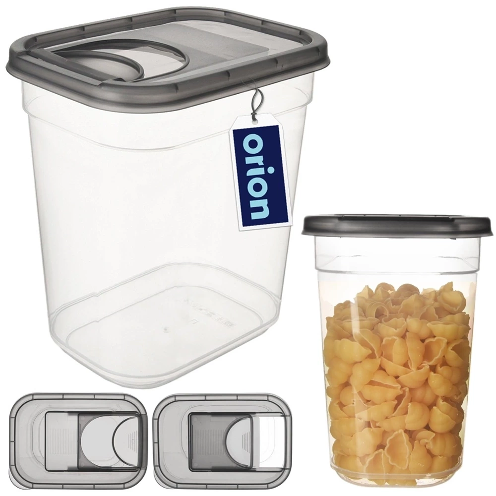 Pojemnik na produkty sypkie z dozownikiem GREY 1,9 l