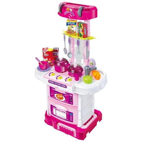 Duża kuchnia Walizka na kółkach Akcesoria 43 el. Mały Kucharz 