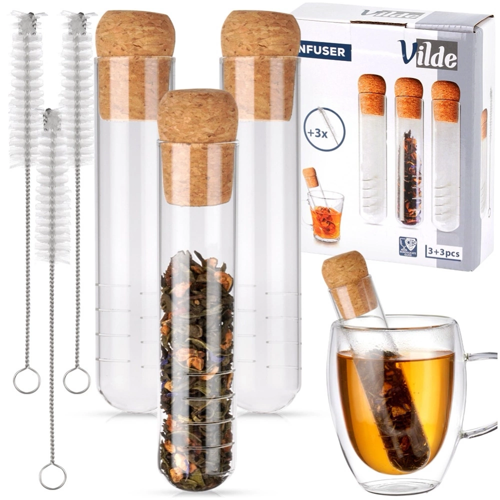 Zaparzacz do herbaty szklany 6 el.