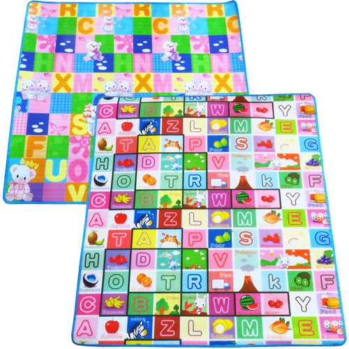 Dwustronna mata piankowa dla dzieci 177x197 cm XXL