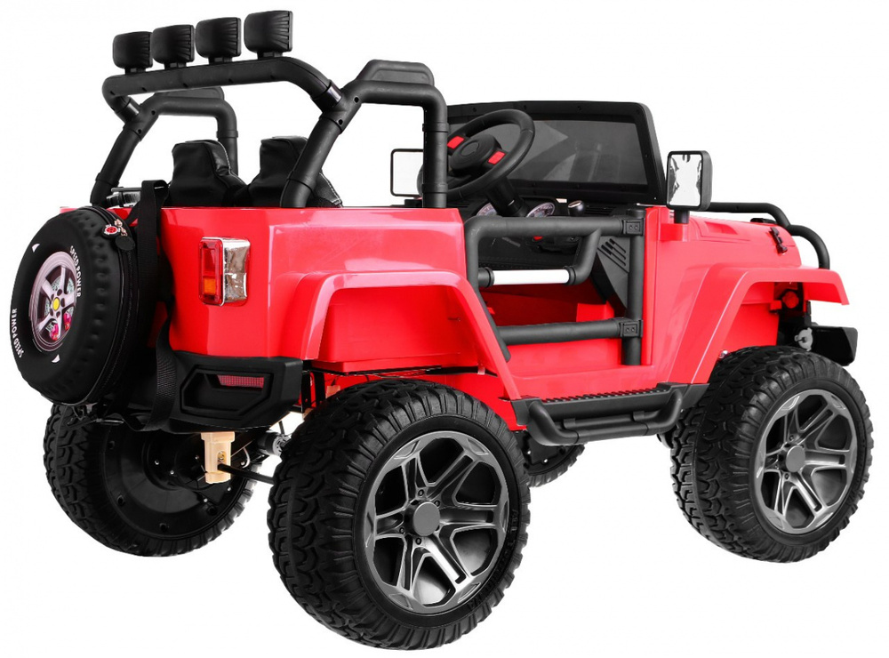 Pojazd Monster Jeep 4x4  Czerwony 24V10Ah