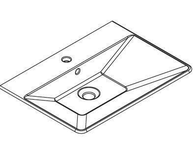 Umywalka ceramiczna profilowana 65,5 cm Q4-Fit