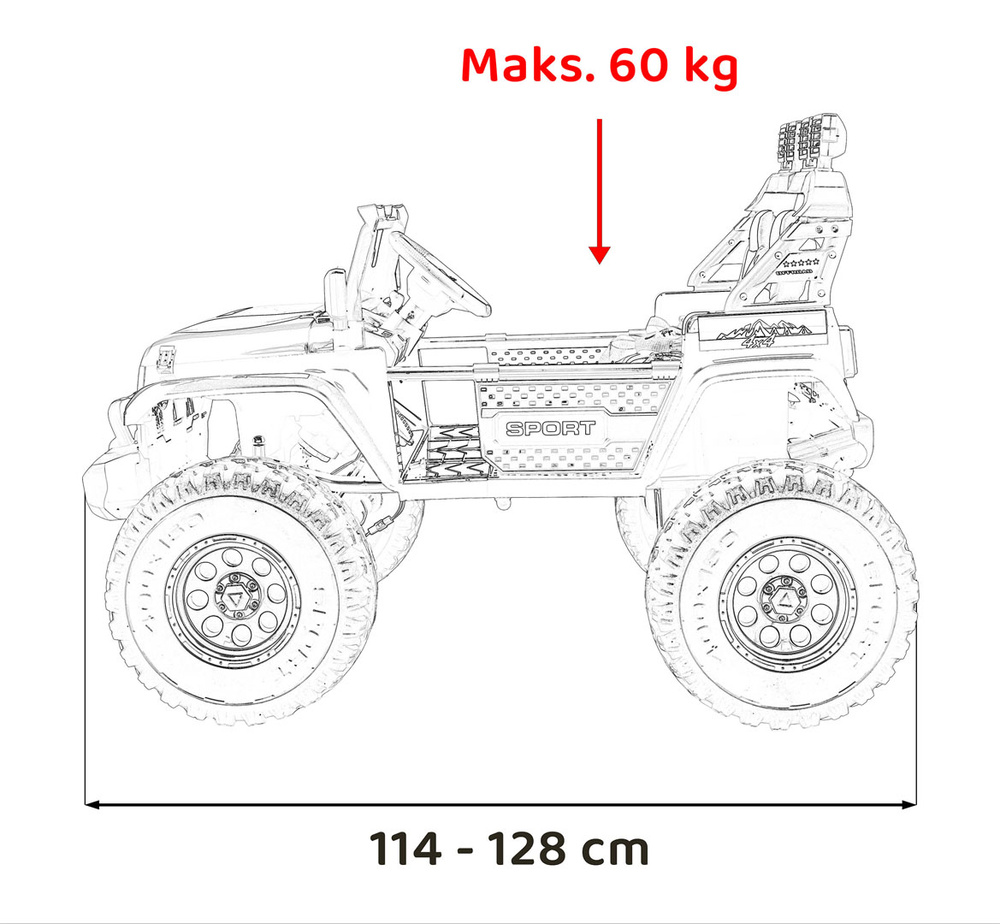 Pojazd Extreme Sport 4x4 Biały