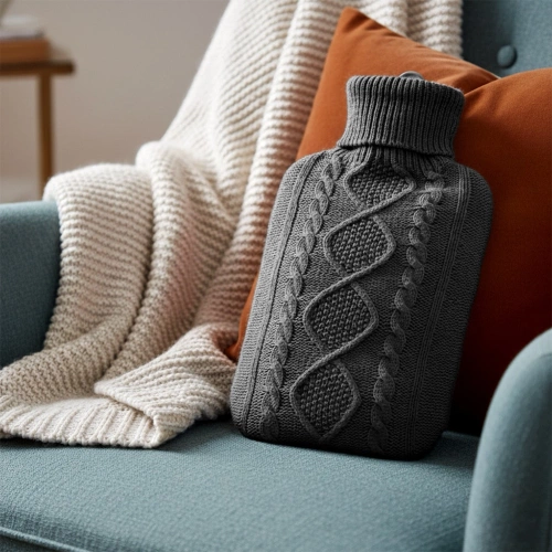 Termofor z pokrowcem szary 2 l