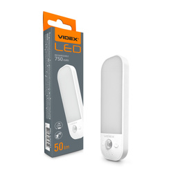 Lampka Videx LED Nocna Akumulatorowa Czujnik Ruchu 50lm 120° 750mAh Biała