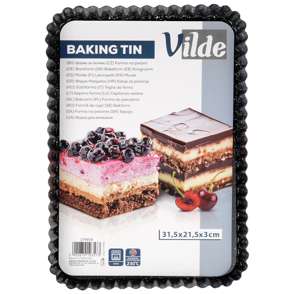 Forma do pieczenia granitowa z wyjmowanym dnem 31,5x21,5x3 cm