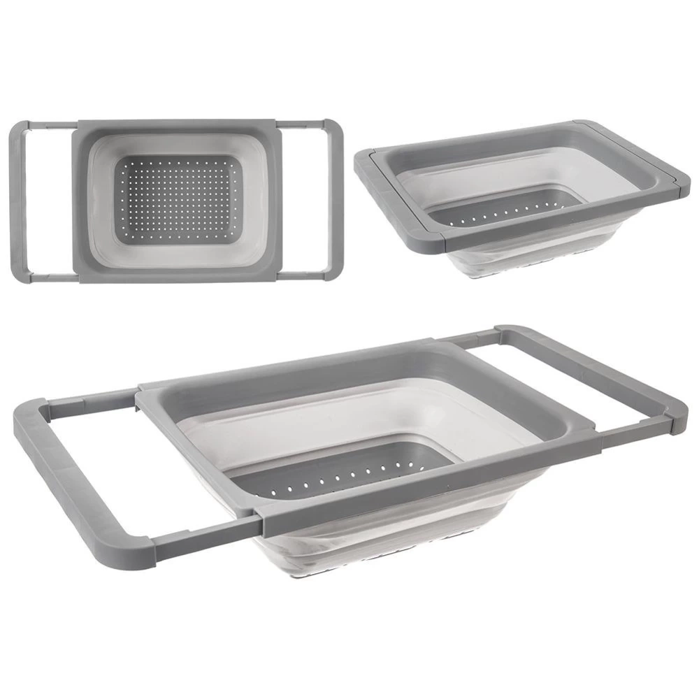 Cedzak kuchenny silikonowy składany KEMP 39x26,5 cm