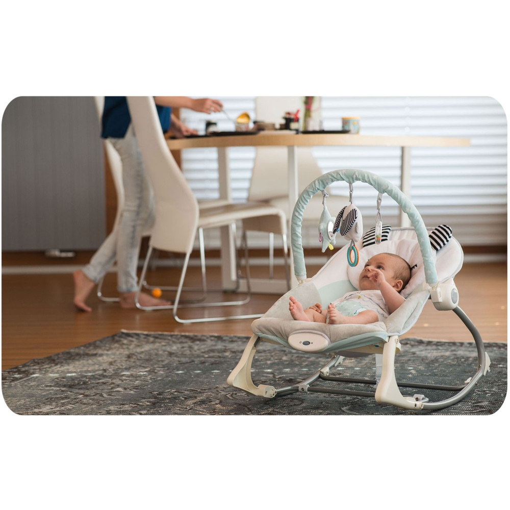 Leżaczek bujaczek z wibracją - miętowy