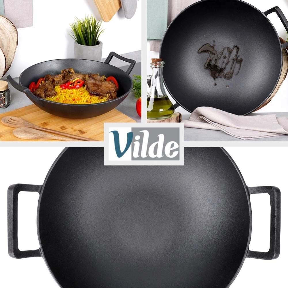 Patelnia wok żeliwna CAST LINE 36 cm