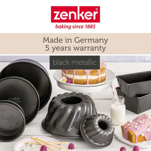 Forma do pieczenia z wysokim brzegiem rozkładaną 37,5-52 cm czarna