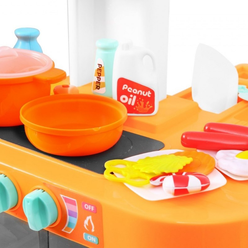 Kuchnia duża dla dzieci piekarnik, lodówka, kran, woda dźwięk swiatło Kucharz