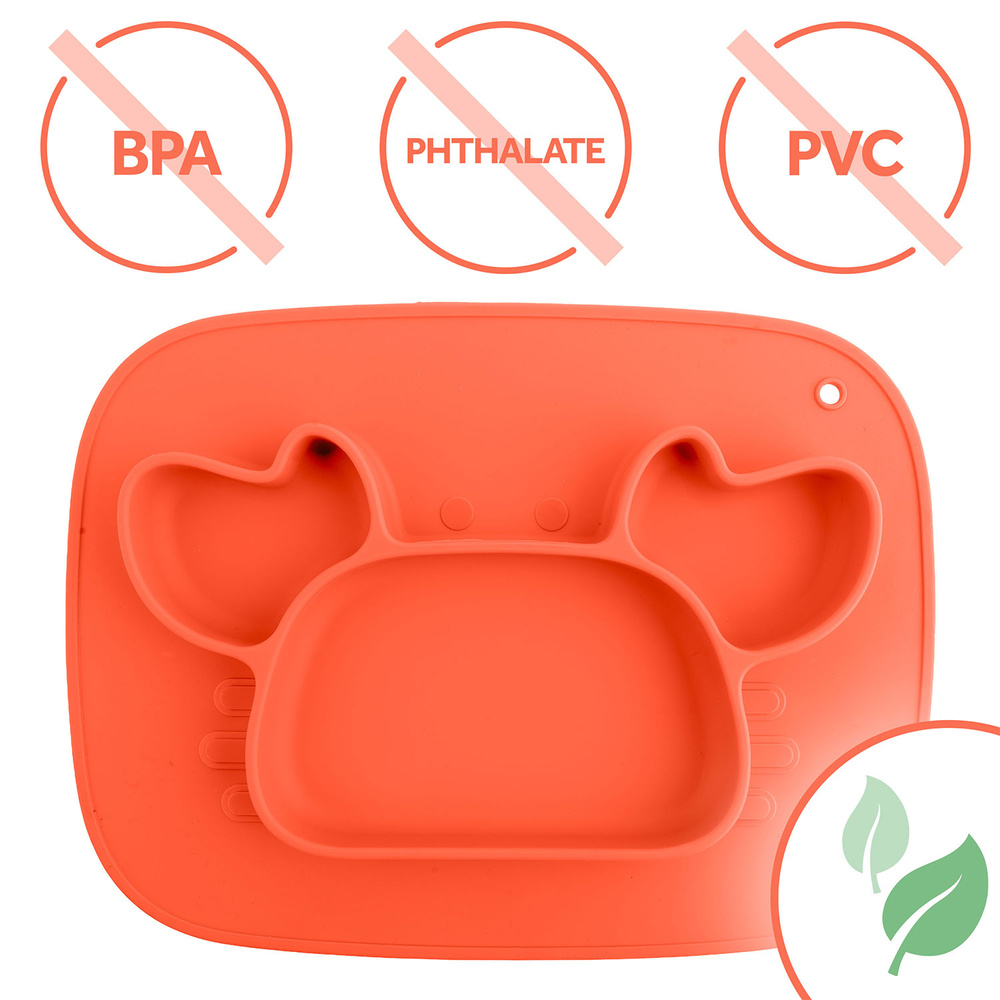 Talerzyk dla dzieci silikonowy do karmienia krab 