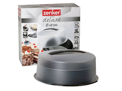 Duża tortownica z pokrywą ilag diamentowa emalia ZENKER 7020
