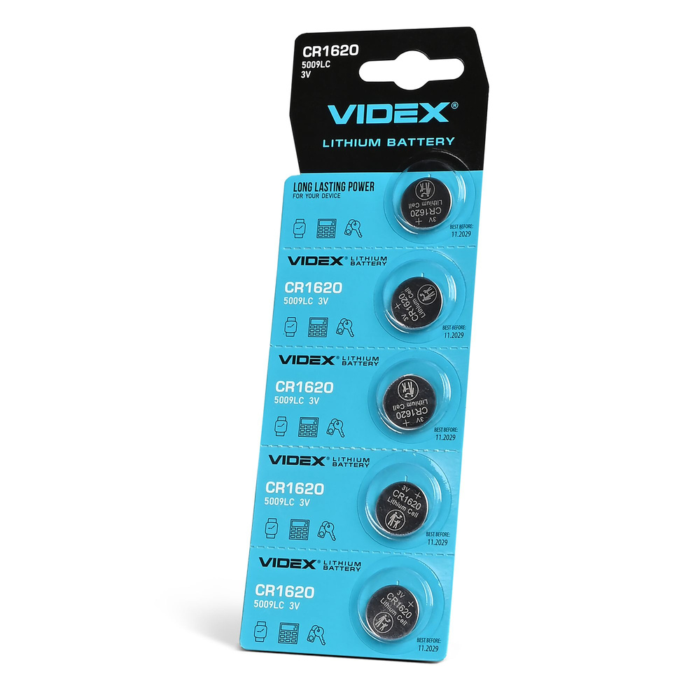 Bateria litowa VIDEX CR1620 5 szt. BLISTER