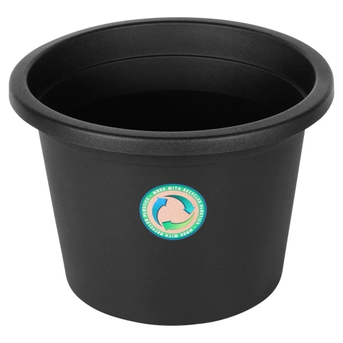 Doniczka ogrodowa plastikowa czarna okrągła 34 cm