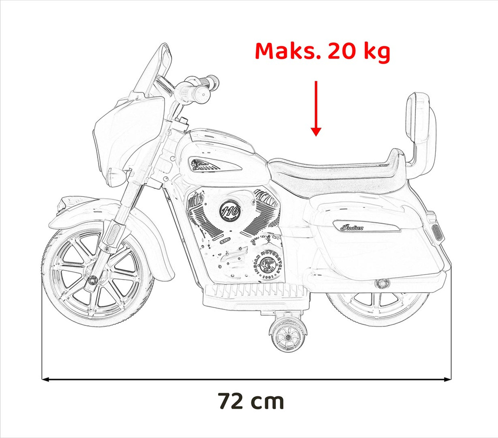 Pojazd Chopper INDIAN Niebieski