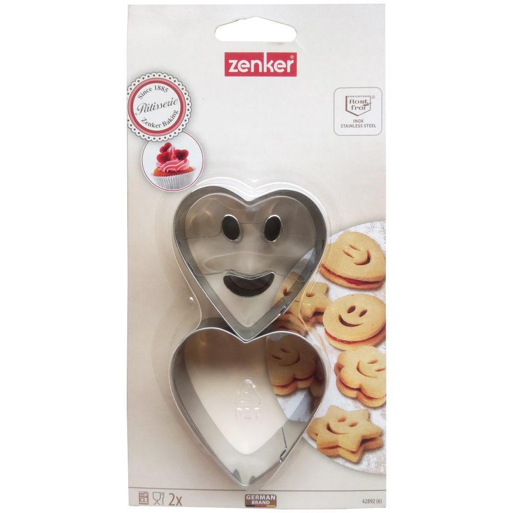 Foremka  wykrawacz serce 2 sztuki do ciast piernika - Zenker 42892