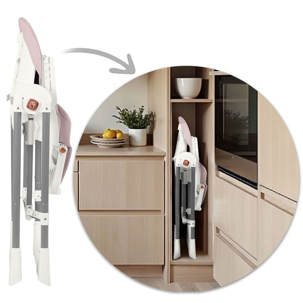 Krzesełko do karmienia  Elite różowe