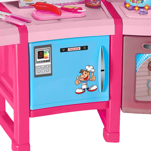 Duża kuchnia dla dzieci akcesoria sztućce garnki