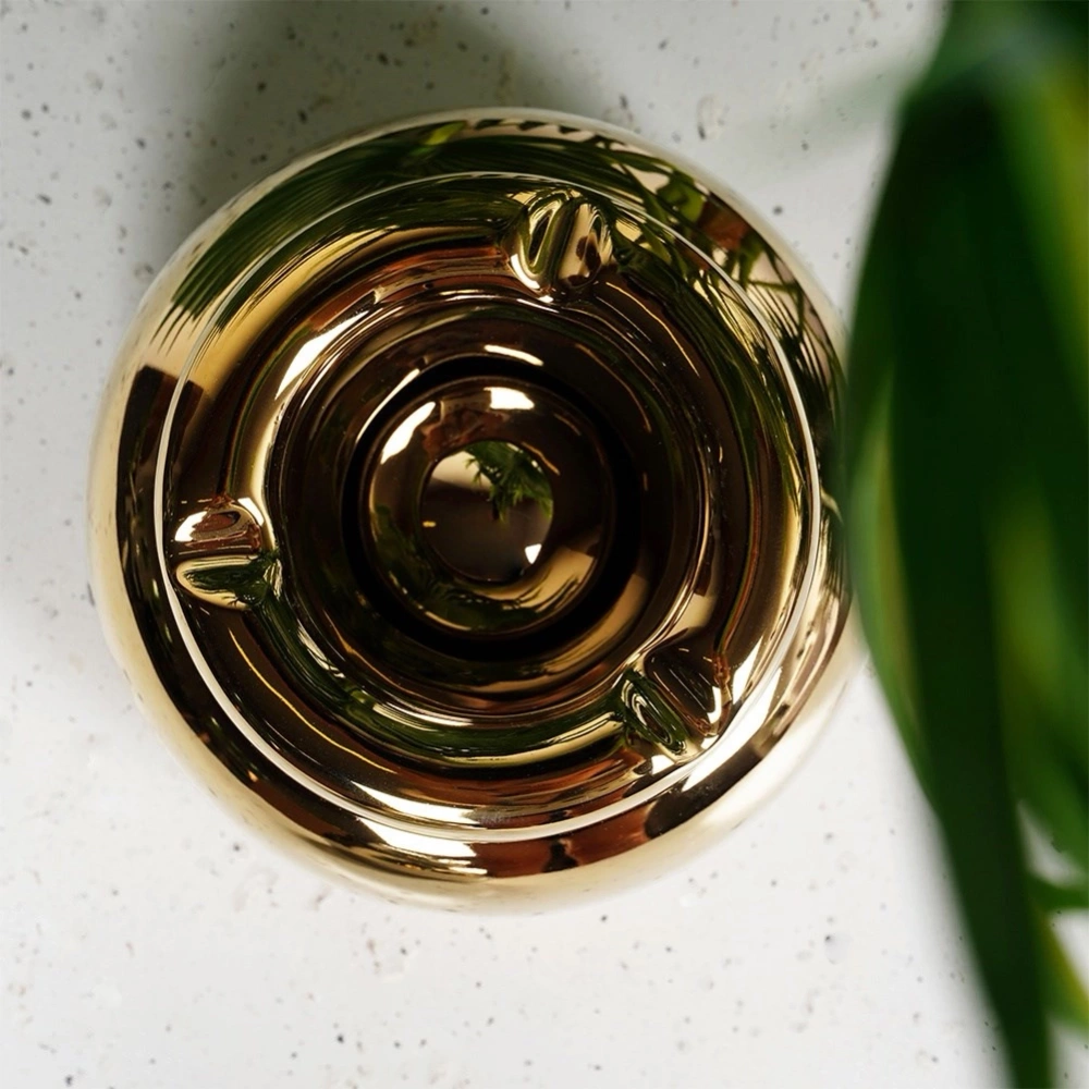 Popielniczka dolomit złota okrągła 11 cm