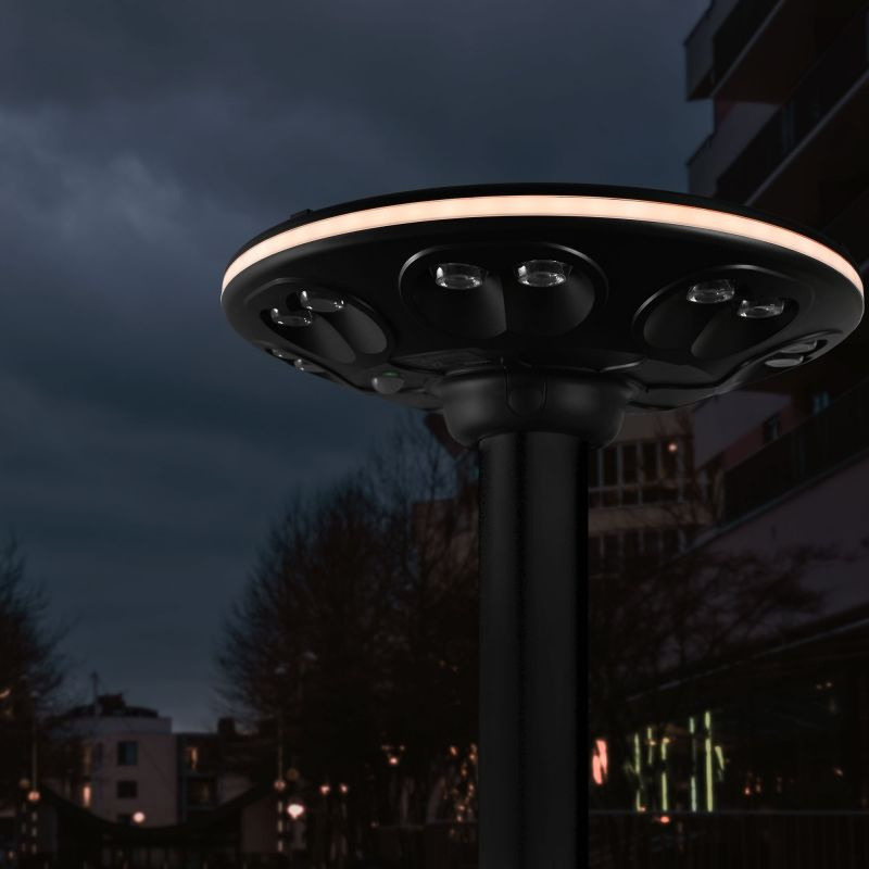Lampa parkowa VIDEX LED solarna IP54 z czujnikiem ruchu 1400lm LiFePO4  