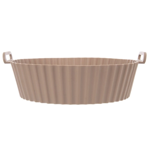Wkład do frytkownicy Air Fryer beztłuszczowej silikonowy beżowy 23 cm
