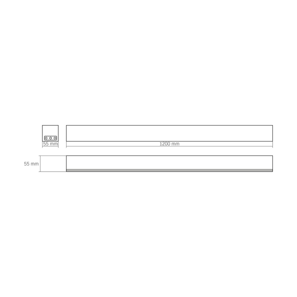 Łączna lampa liniowa LED VIDEX 50W 1,2M 5000K 5000lm czarna