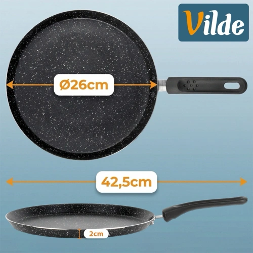 Patelnia do naleśników granitowa BASIC LINE 26 cm