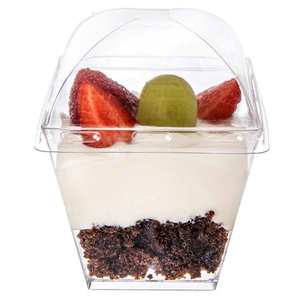 Pucharki na desery, przekąski z pokrywkami 180 ml 6 szt.