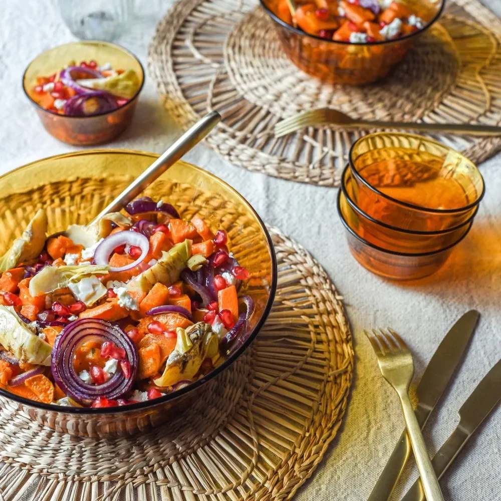 Miska szklana salaterka 2200ml pomarańczowa hartowana Duralex