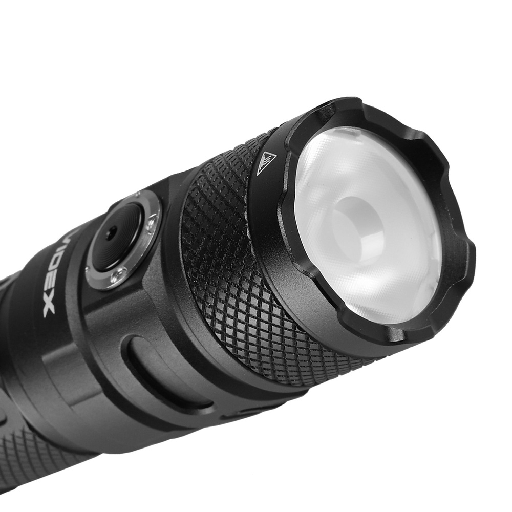 Latarka taktyczna Videx LED optyczna IP66 1500lm 6 trybów 5000k zasięg 220m