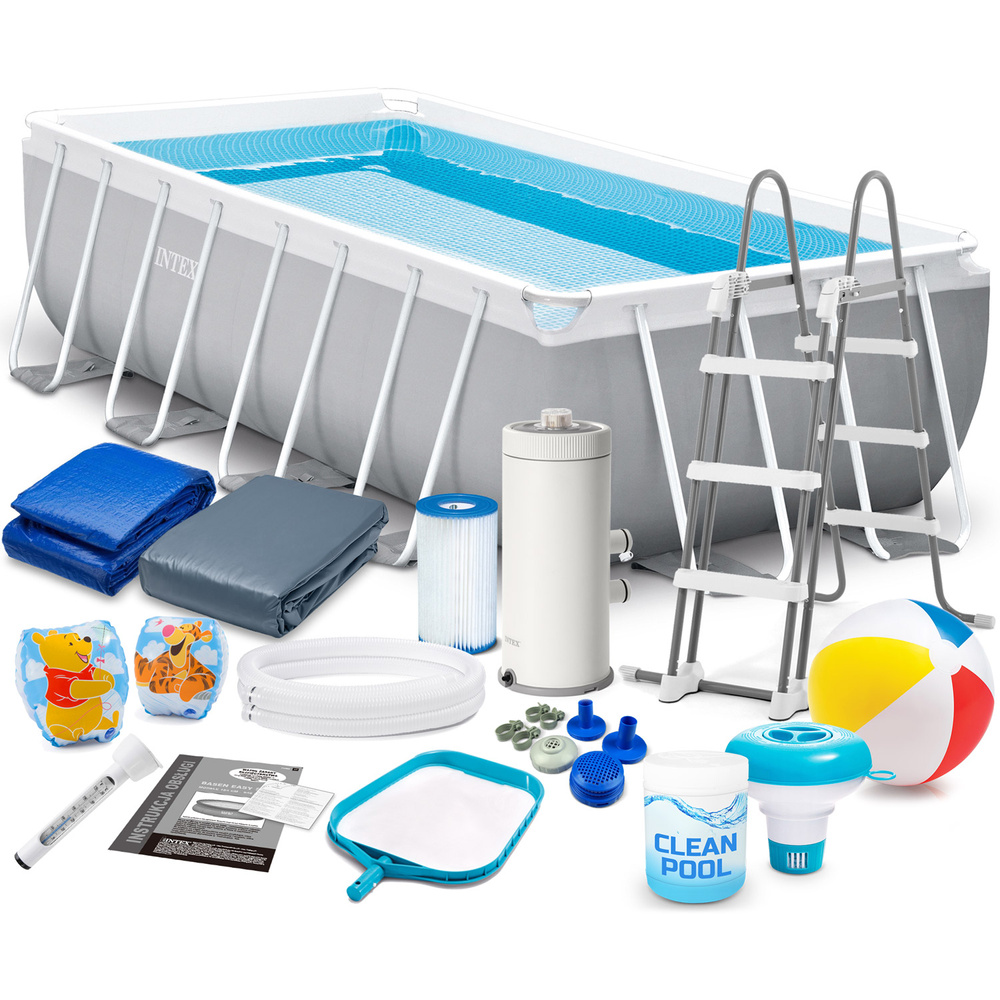 Basen ogrodowy stelażowy 488 x 244 x 107 cm zestaw 18w1 INTEX 26792