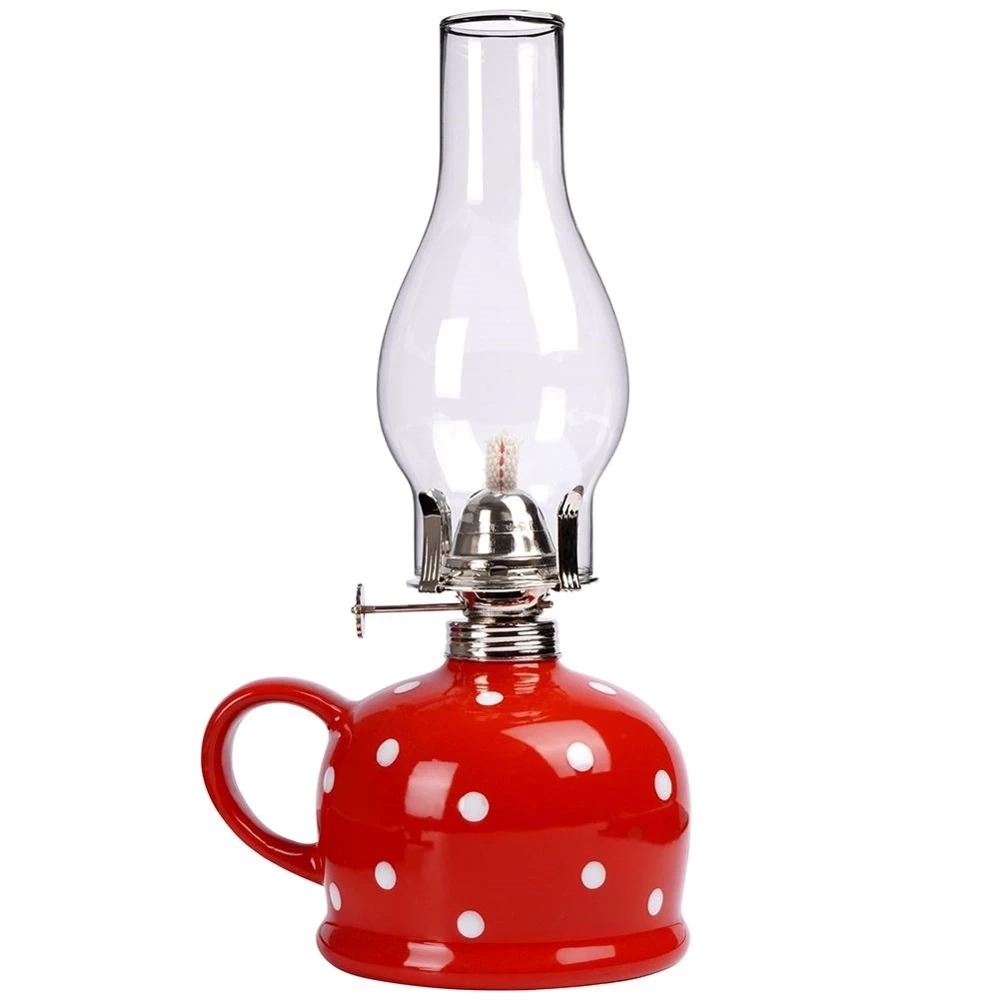 Lampa naftowa ceramiczna TECKA 530 ml, 28,5 cm