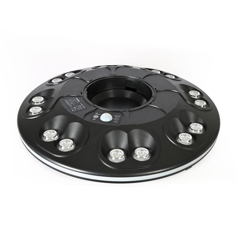 Lampa parkowa VIDEX LED solarna IP54 z czujnikiem ruchu 1400lm LiFePO4  