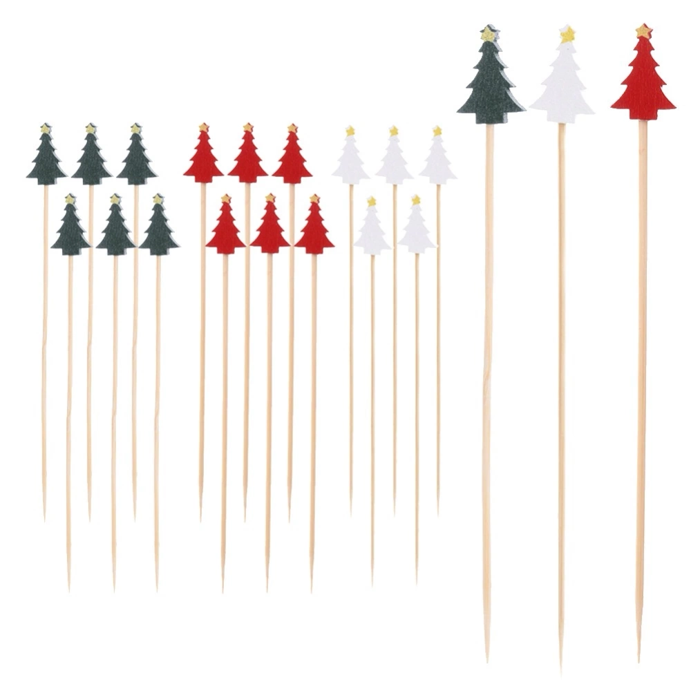 Wykałaczki do przekąsek bambusowe choinka 13 cm 20 szt.