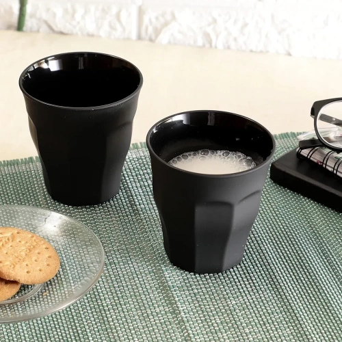 Szklanka do picia 250 ml Soft Touch Black szkło hartowane Duralex