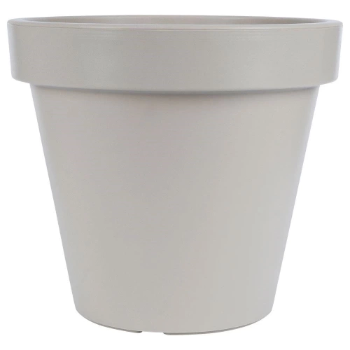 Doniczka ogrodowa plastikowa beżowa okrągła 39x35 cm