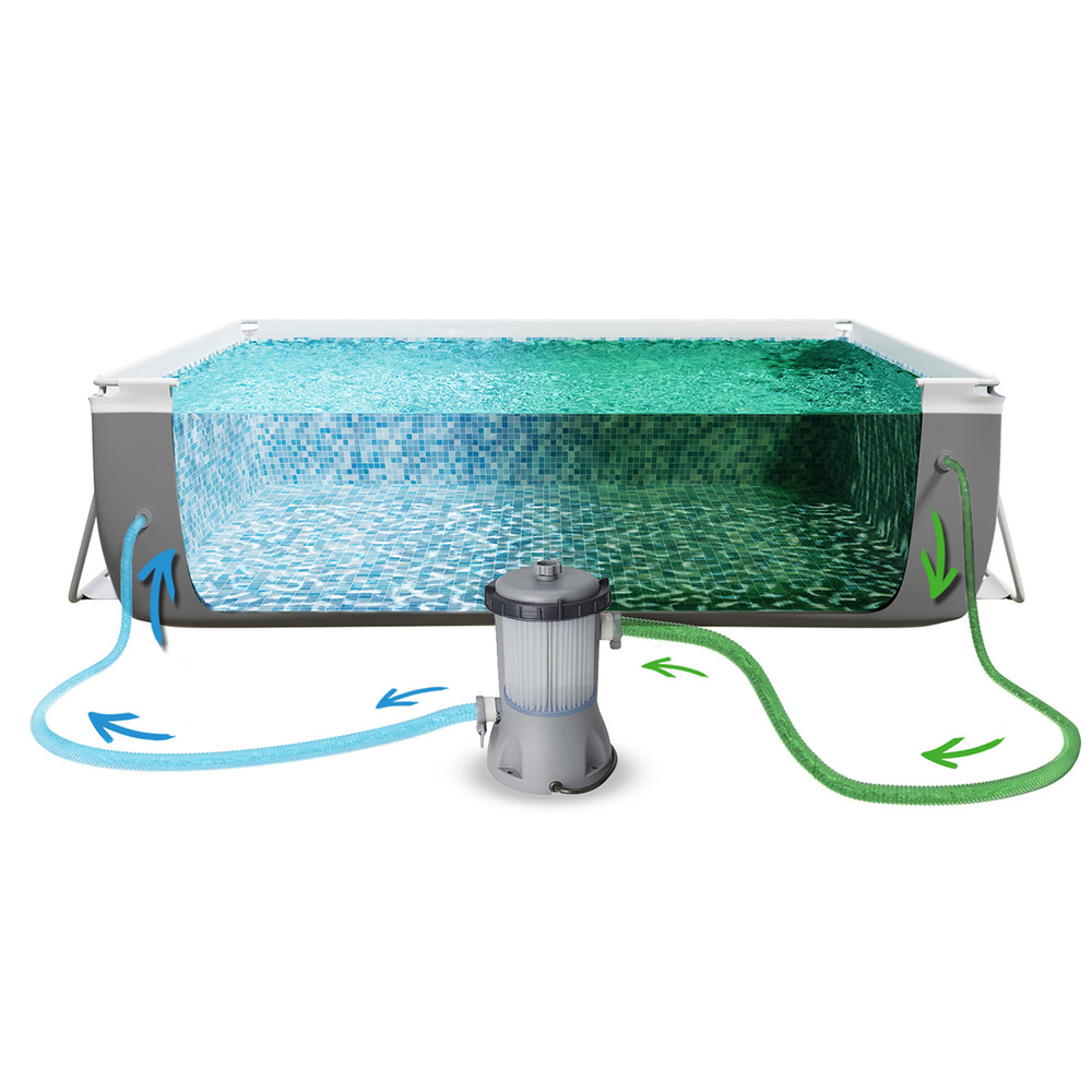 Basen ogrodowy stelażowy 282 x 196 x 84 cm 16w1 Bestway 56629N