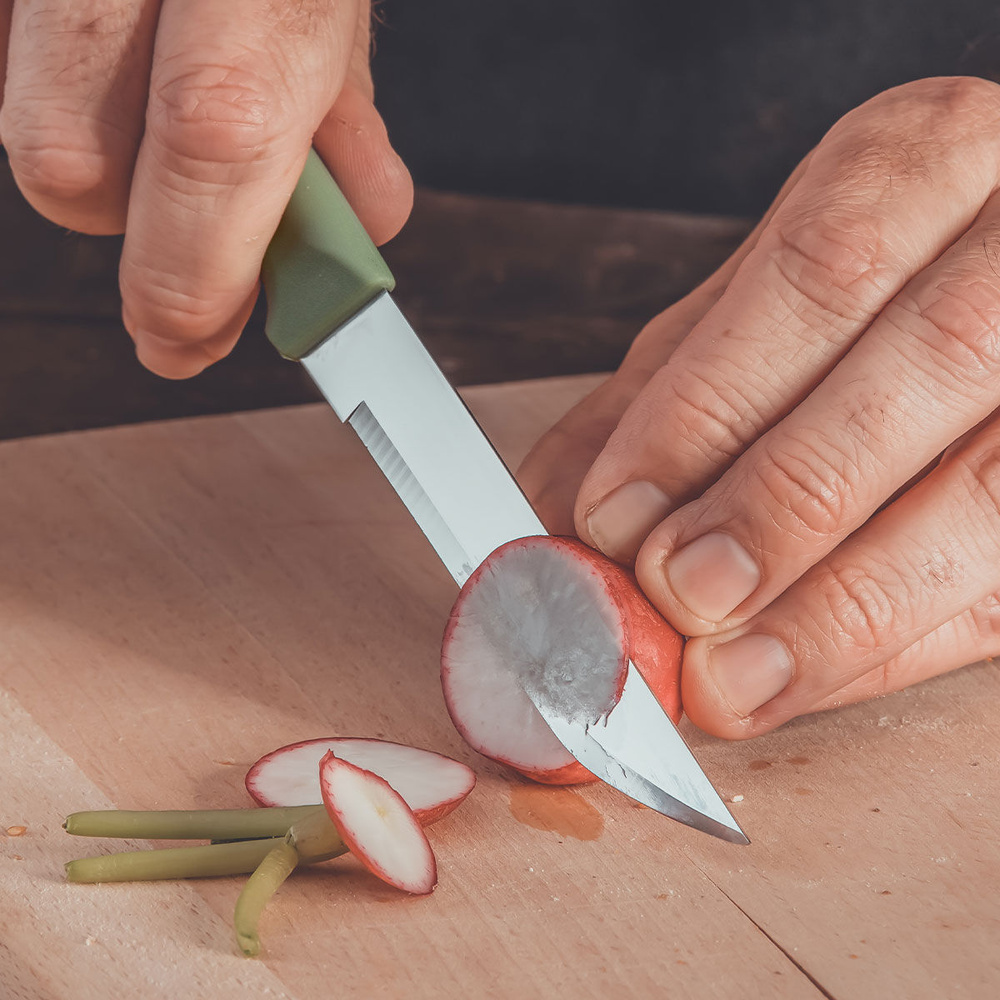 Nóż uniwersalny 11 cm, zielony Nirosta