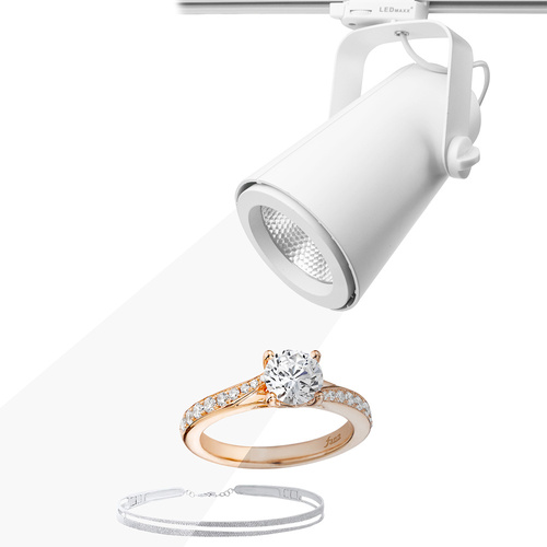 Lampa Reflektor szynowy do wystaw, biżuterii LED 318W 30W EPISTAR | Barwa 6000K