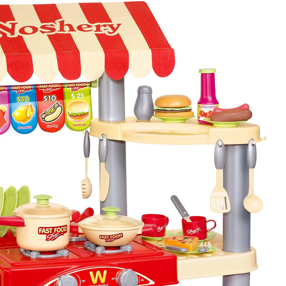 Duża kuchnia na kółkach kasa Fast Food+ Akcesoria dla dzieci