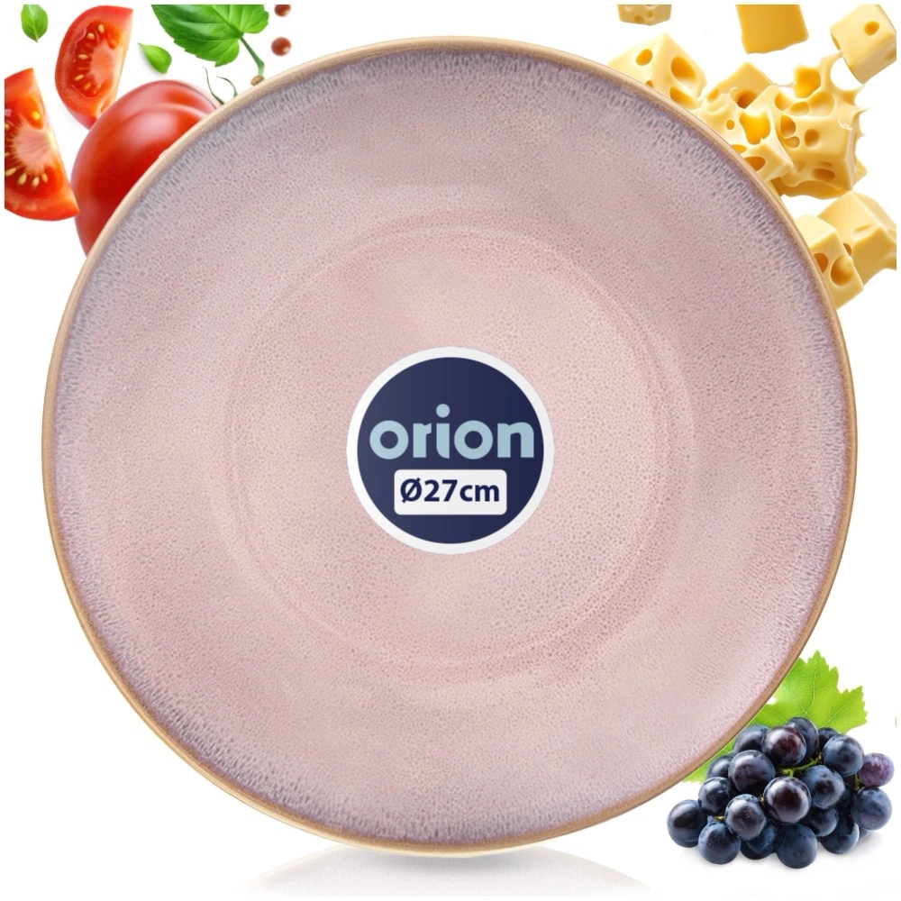 Talerz obiadowy płytki ceramiczny różowy GLAZE 27 cm